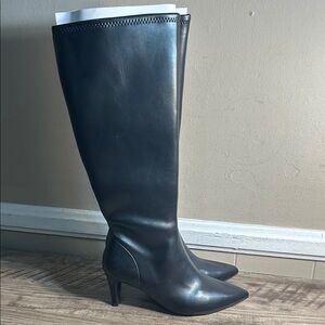 NEW Women's Nelly Stiletto Mid Heel Tall Boots Size: 7 Black Memory Foam.